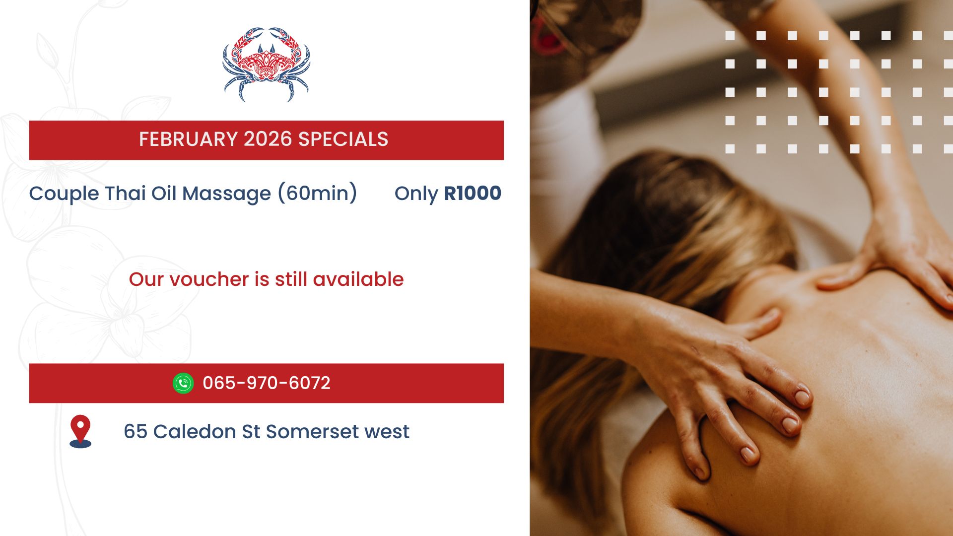 current thai massage specials